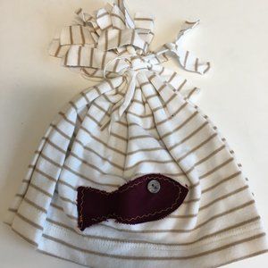 NWT Muskie Maiden Lures Pinstripe Baby Beanie